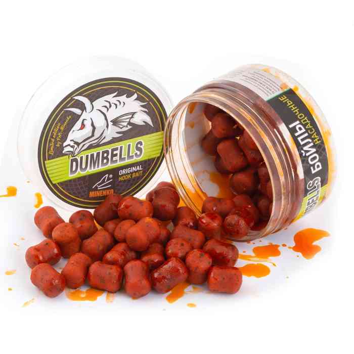 Насадочные DUMBELLS бойлы MINENKO MANDARINE 14x20мм (в дипе)